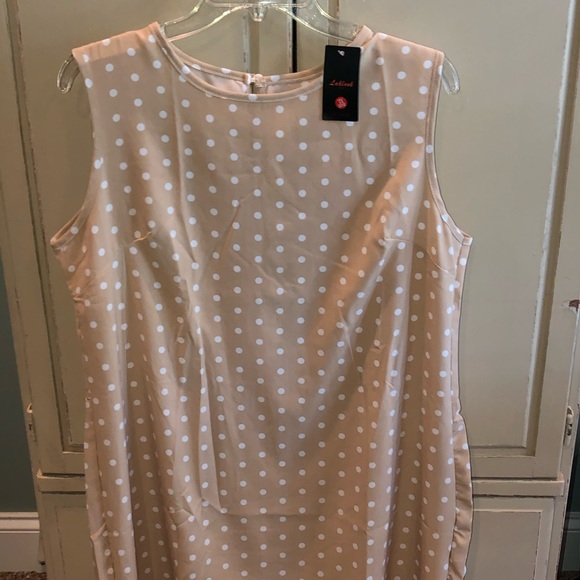 Silky cotton knee length dress - Picture 1 of 2